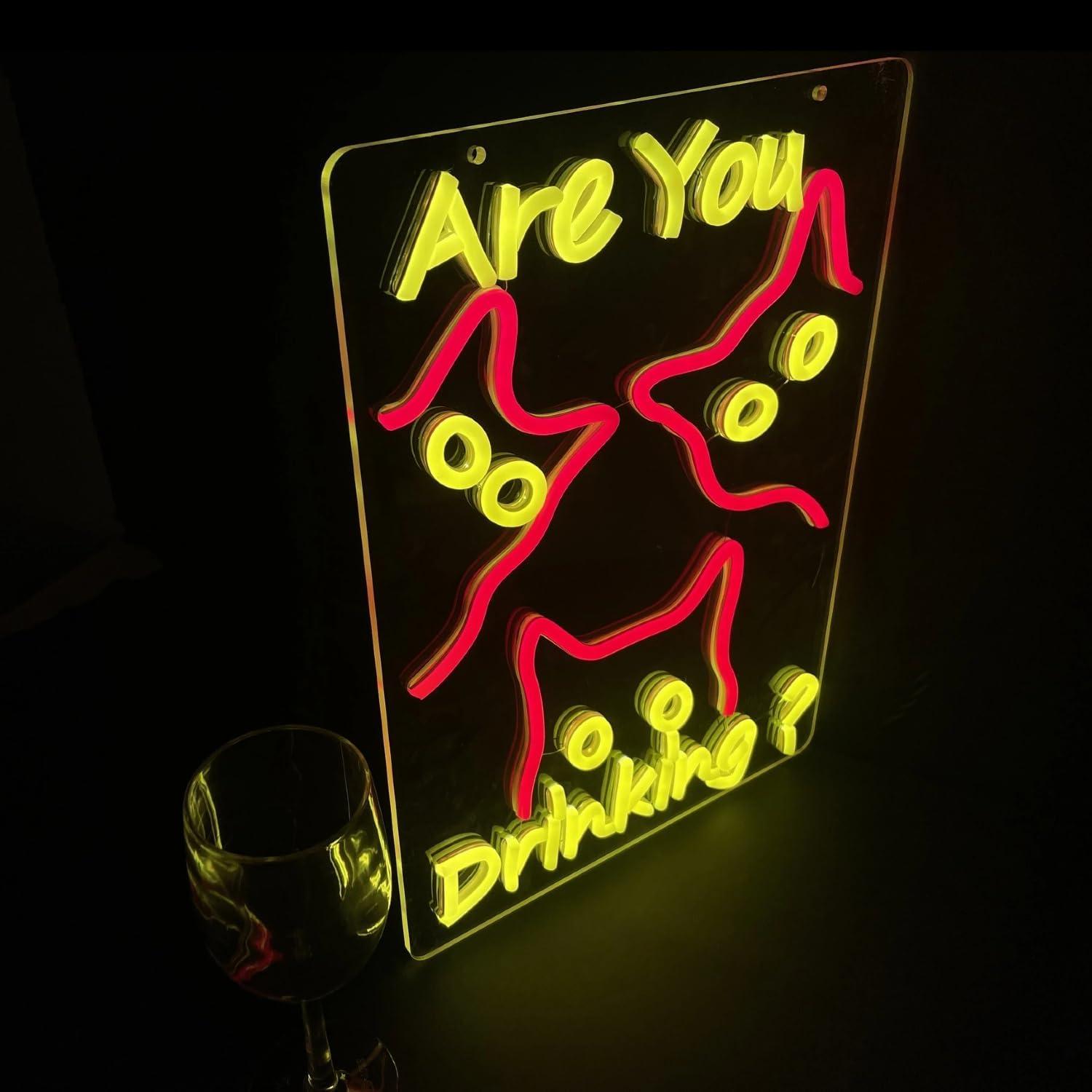 Are You Dringking Neon Sign Ca - Wine Beer Usa 评论和价格