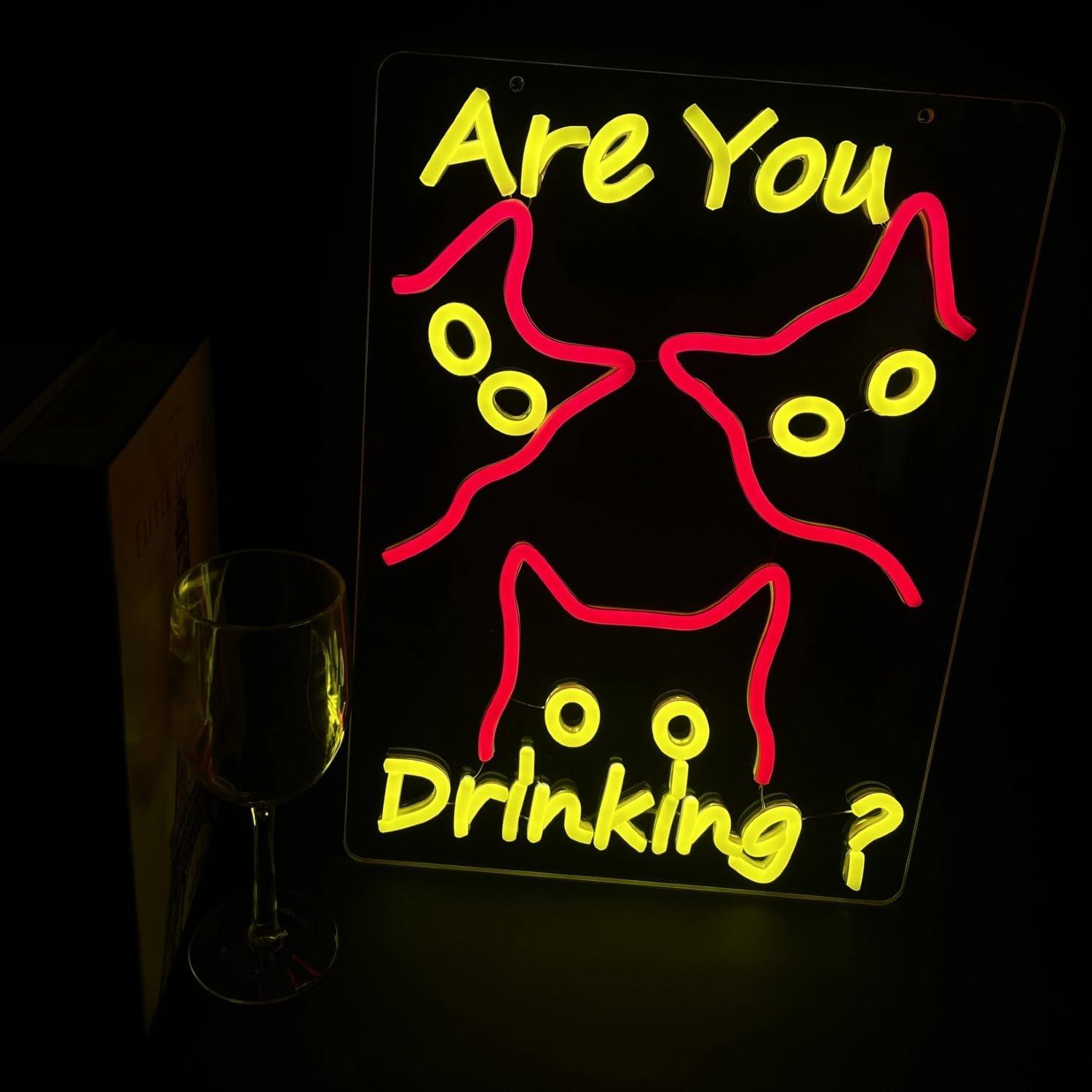Are You Dringking Neon Sign Ca - Wine Beer Usa 评论和价格