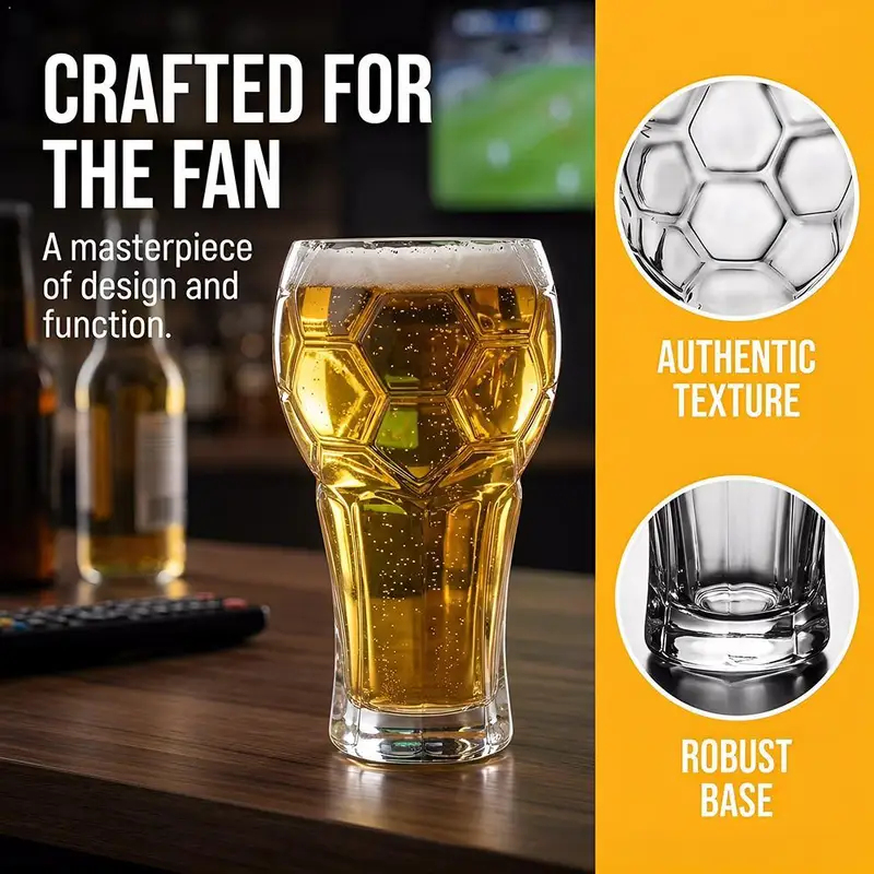 1/2pcs 600ML Football Beer Gla - Wine Beer Tequila 评论和价格