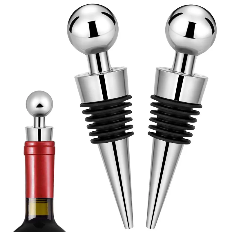 2pcs/set Silver Bottle Stopper - Bottle Stopper Set 评论和价格