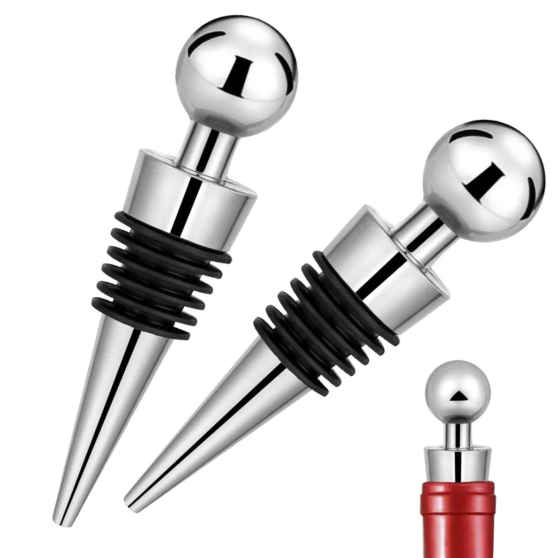2pcs/set Silver Bottle Stopper - Bottle Stopper Set 评论和价格