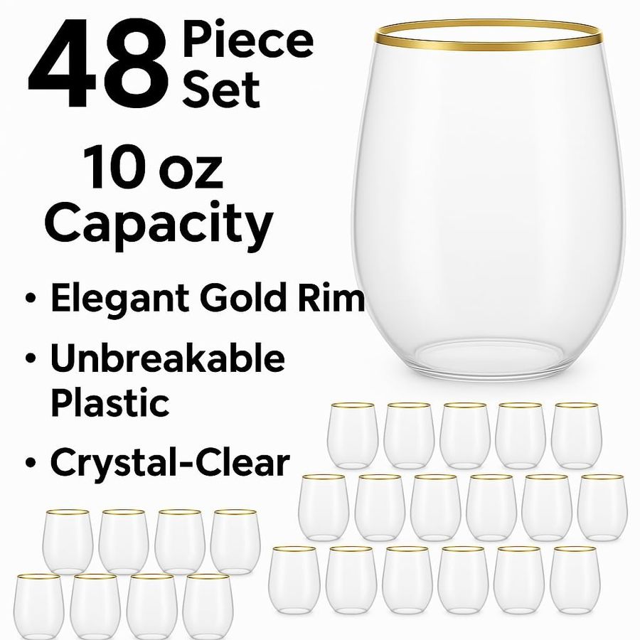 piece Stemless Unbreakable Cry - Wine Glass Set Crystal 评论和价格